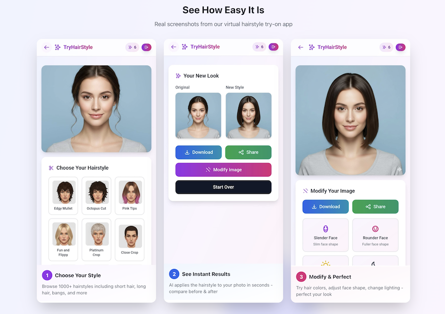 Try Hair Style App